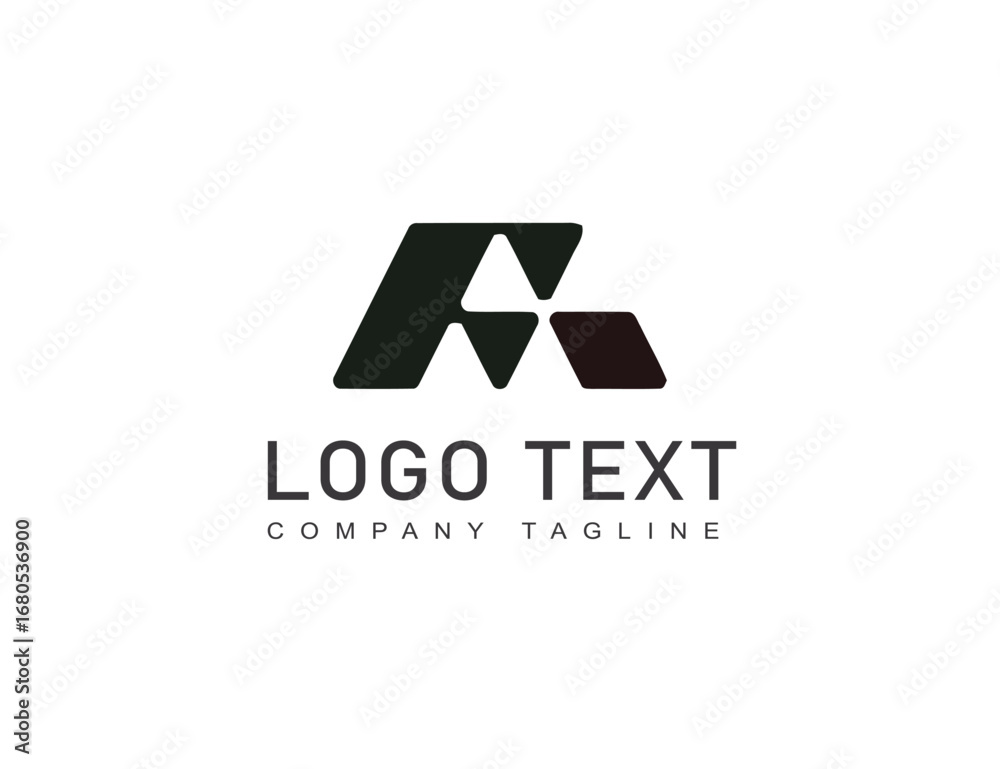 Fototapeta premium Flat design a letter logo design
