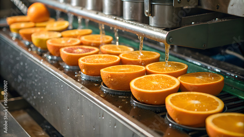 Fresh Orange Juice Extraction in Factory – Industrial Citrus Processing Line
