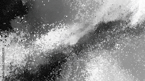 Perlin noise texture with grainy monochrome digital background — abstract seamless pattern