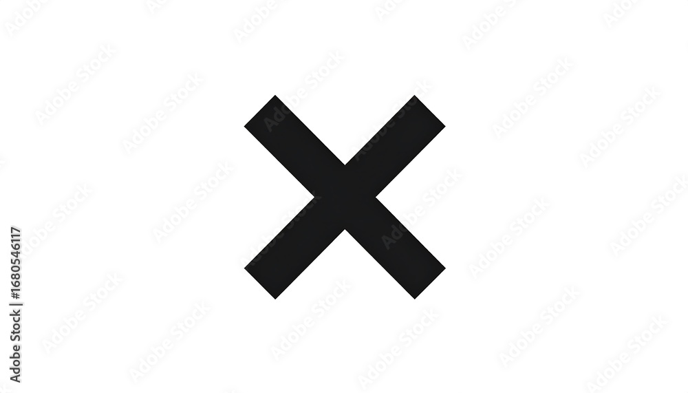 Obraz premium Simple black X