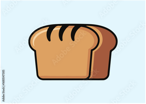 Loaf of bread icon, Loaf of bread vector
