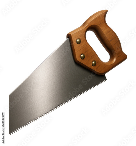 Hand saw with crosscut teeth