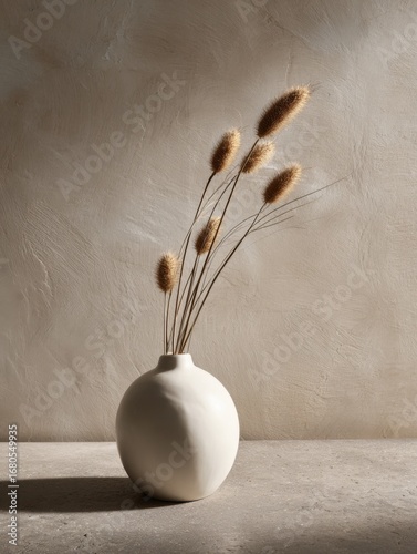 The Simple Beauty Of Desert Grass In A Wabi Sabi Still Life