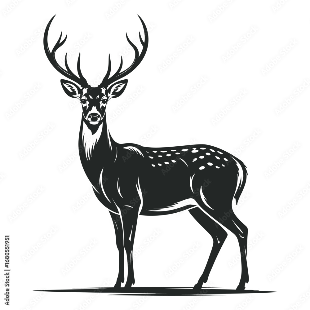 Obraz premium deer silhouette vector