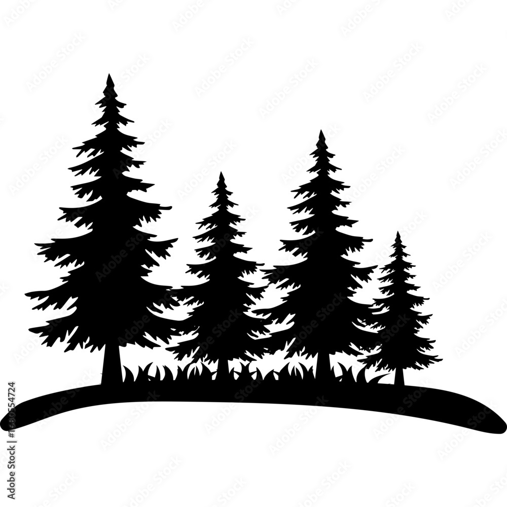 Fototapeta premium Pine Tree Silhouette