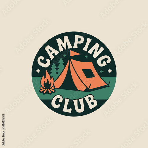 Camping Club Tent Campfire Badge