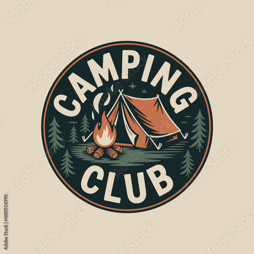 Camping Club Tent Campfire Badge