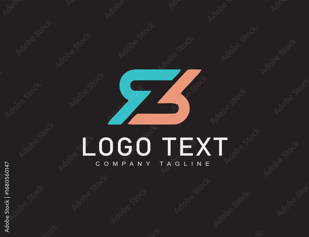 Obraz premium Letter z logo gradient illustration