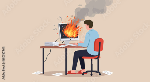 Overheated Computer Causing Burnout