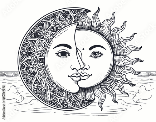vector illustration of a sun
