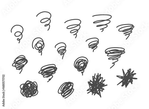 モヤモヤした感情を表したイラストセット