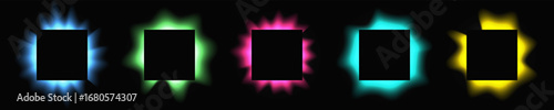 Set of square illuminate light frames