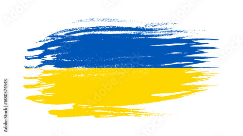 Ukrainian national flag in grunge style