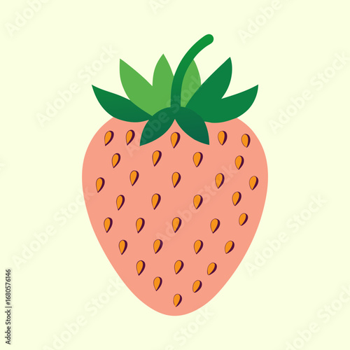 Strawberry cartoon illustration with a clean, fresh and sweet look to it
