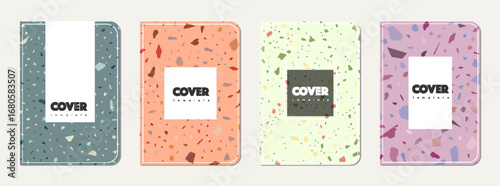 Notepad cover design. Terrazzo abstract