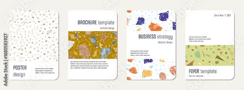 Notepad cover design. Terrazzo abstract