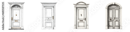 Wallpaper Mural Elegant Doorway Illustrations - Classic Architectural Entrance Collection Torontodigital.ca