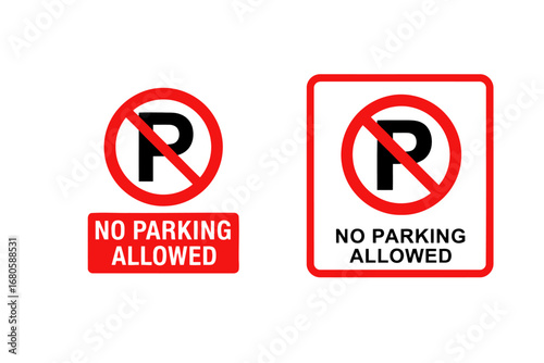 No parking vector sign
