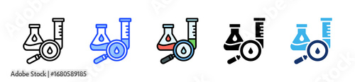 Laboratory Test Icon Collection With Multiple Styles