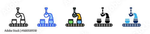 Steel Industry Icon Collection With Multiple Styles