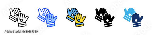 Industrial Gloves Icon Collection With Multiple Styles