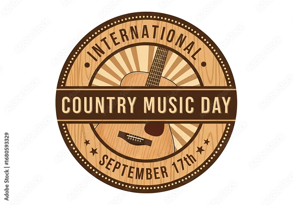 Obraz premium Celebrate International Country Music Day on September 17th with this Vibrant Country Music Day Illustration