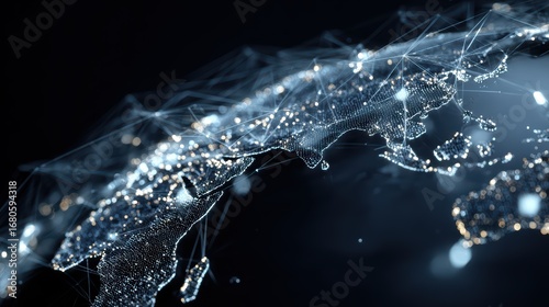 Stunning World Map Illustration Showcasing Global Connectivity, Ideal for Digital Marketing or Presentations, Inspiring a Sense of Interaction and Networking.