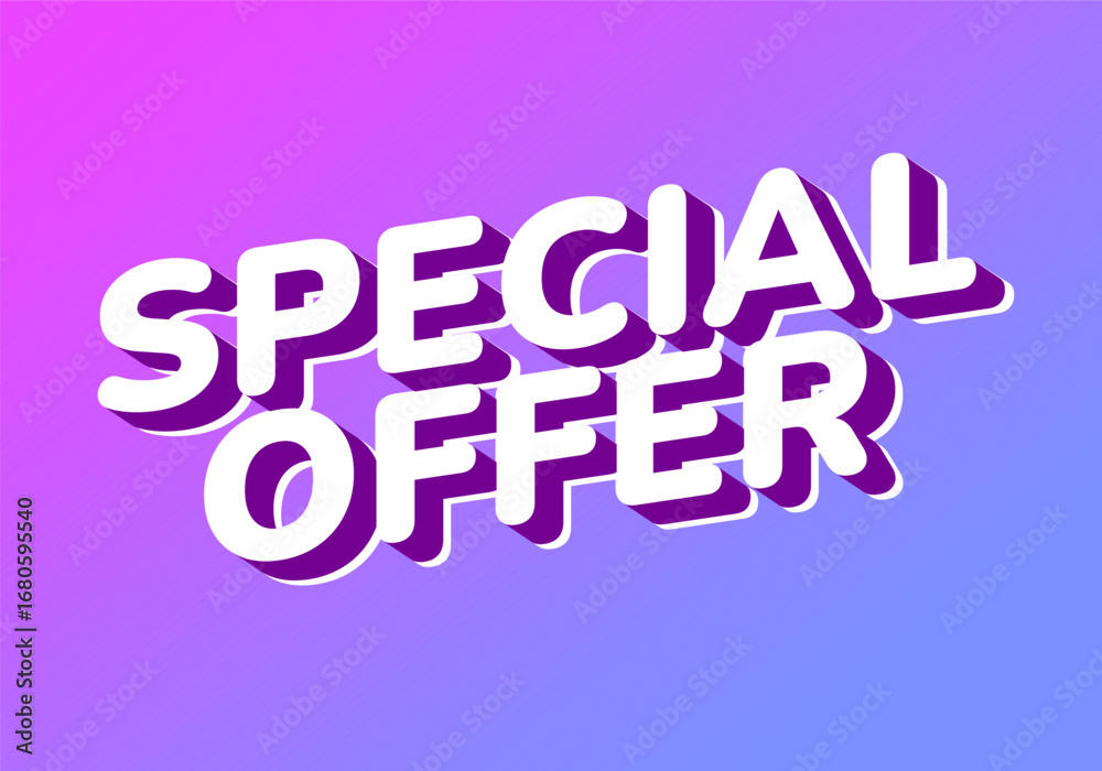 A vibrant graphic featuring the text SPECIAL OFFER in bold, 3D style on a gradient purple background A vibrant graphic featuring the text SPECIAL OFFER in bold, 3D style on a gradient purple background