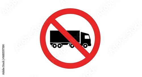 No trucks allowed sign.