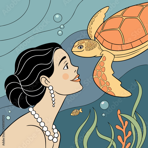 mermaid with fish
