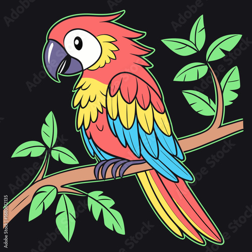illustration of a parrot