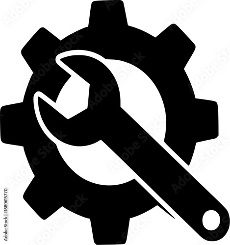 settings icon flat vector icon 