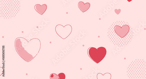 Romantic Valentine Background Vector with Roses and Pink Gradient