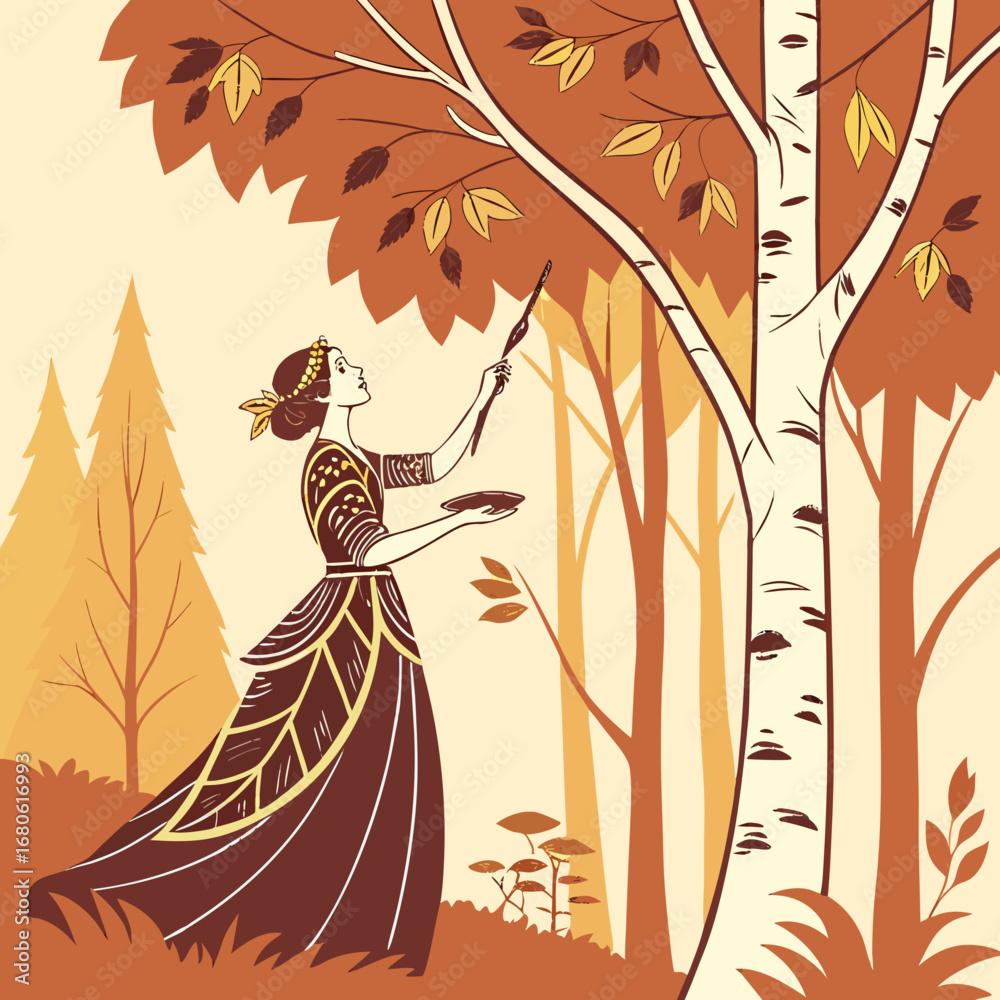 Fototapeta premium autumn background with leaves