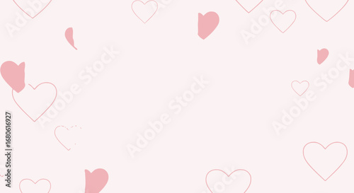 Romantic Valentine Background Vector with Roses and Pink Gradient