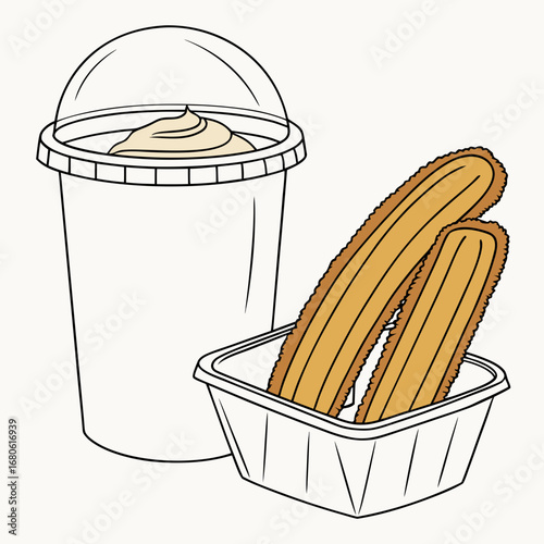 french fries vector illustration