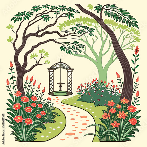 house with flowers