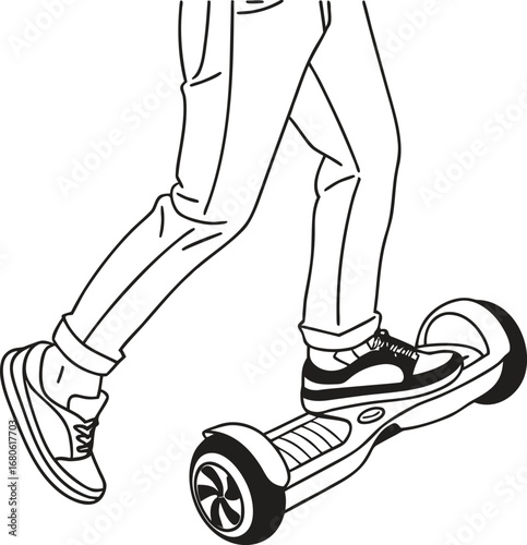 Illustrated diagram showcasing correct hoverboard foot placement with clear instructional graphics on a white background
