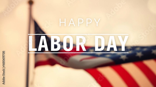 Blurred American flag with 