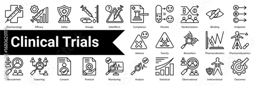Clinical Trials icon sheet  collection