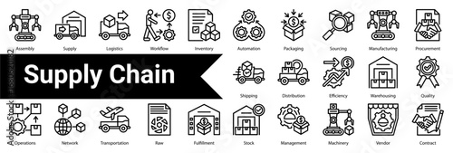 Supply Chain icon sheet  collection