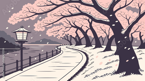 winter landscape with trees and snow