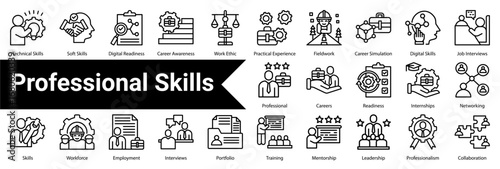 Professional Skills icon sheet  collection