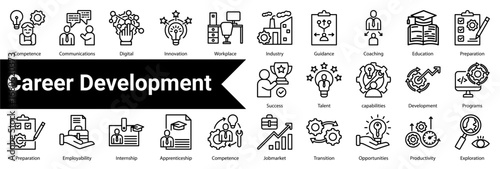 Career Development icon sheet  collection