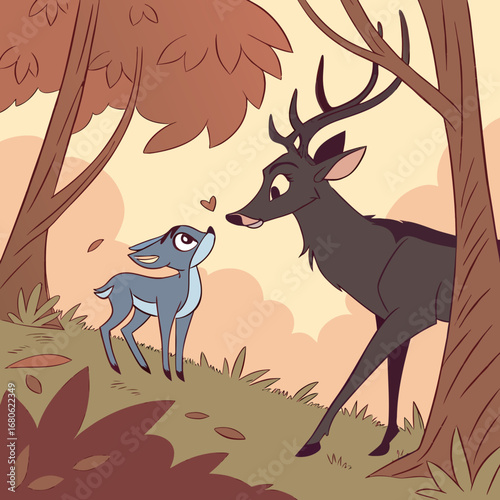 deer in the woods