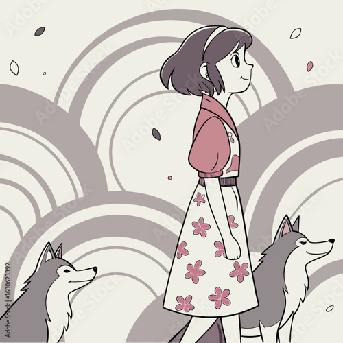 girl with a cat