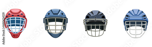 Ice Hockey Helmet Vector Icon