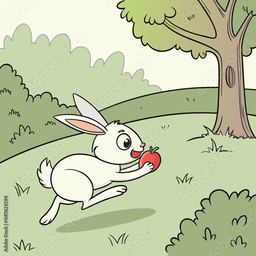 easter bunny with easter eggs