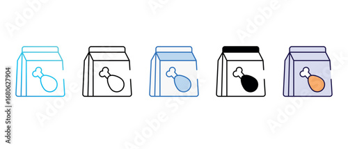 Takeaway Bag icon design with white background stock illustration