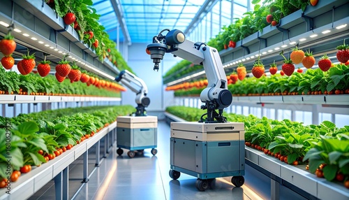 Innovative robot utilizing ai vision to harvest strawberries in an indoor agricultural setting